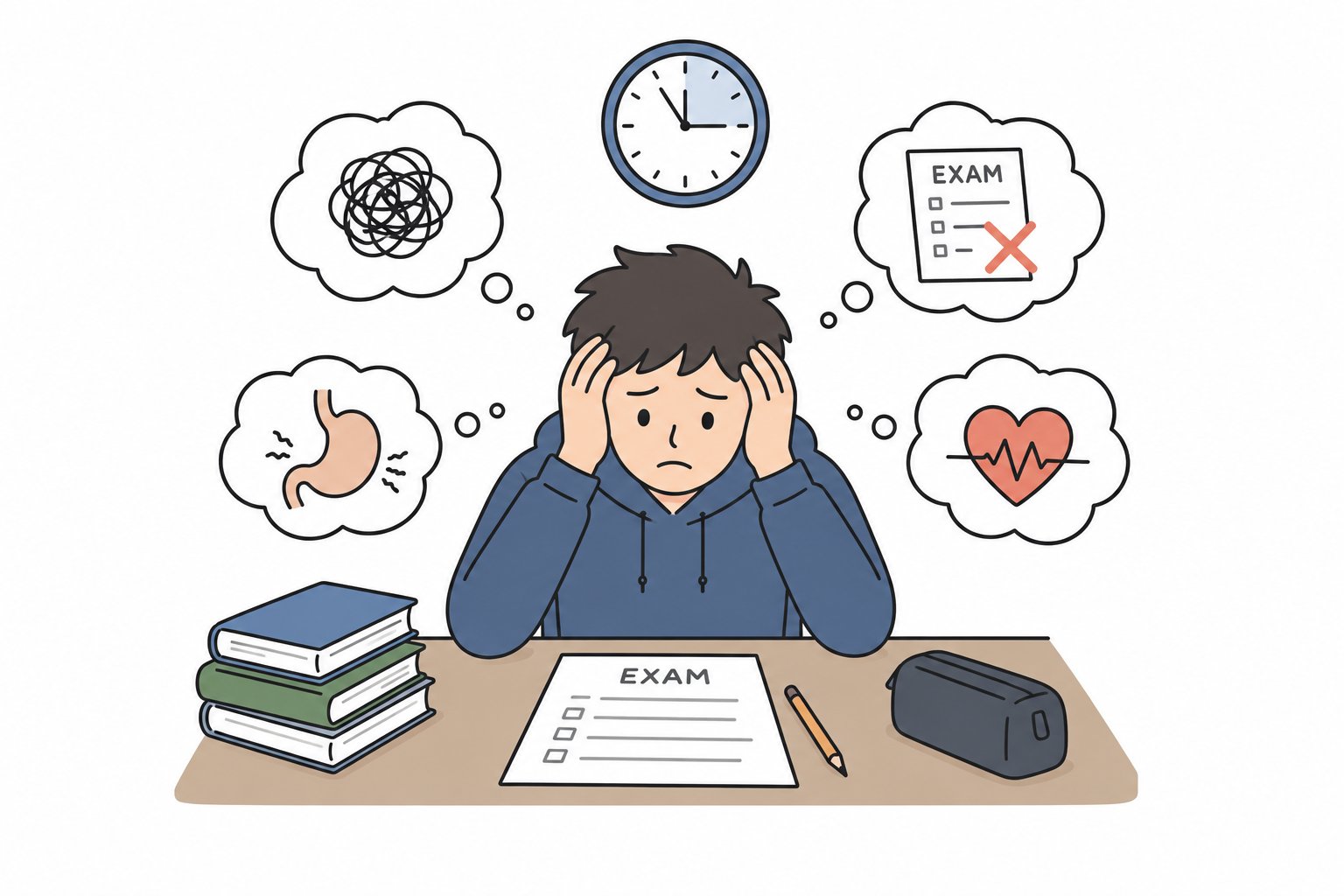 Read more about the article חרדת בחינות בגרות: מדריך מבוסס מחקרים להתמודדות עם הלחץ בתקופת הבגרויות 2025