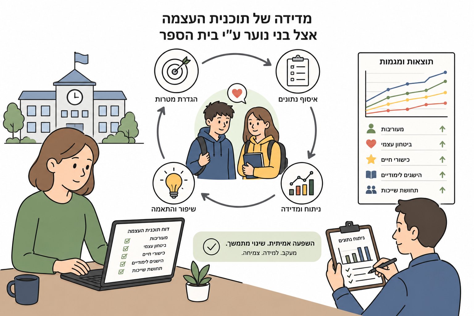 Read more about the article מדידת הצלחה בשח"ר: איך מנהלים מודדים תוכניות העצמה בכיתה?