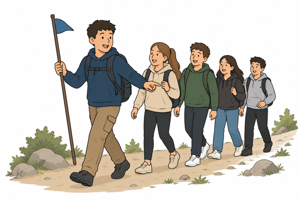 תוכנית פיתוח מנהיגות לבני נוער - קבוצת מתבגרים בתהליך הכשרה
